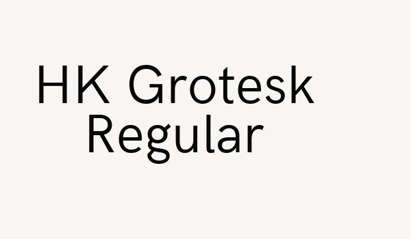 HK Grotesk Regular Font