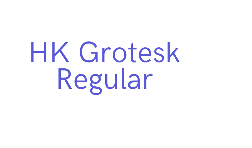 HK Grotesk Regular Font