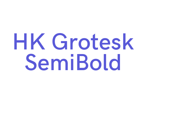 HK Grotesk SemiBold Font