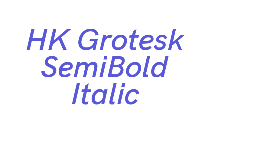 HK Grotesk SemiBold Italic Font Download