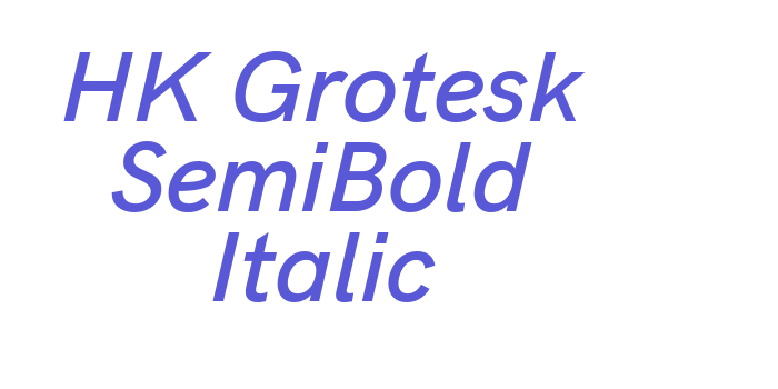 HK Grotesk SemiBold Italic Font Download