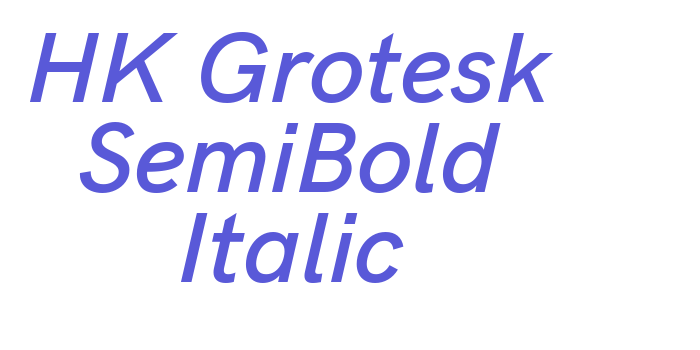 HK Grotesk SemiBold Italic Font