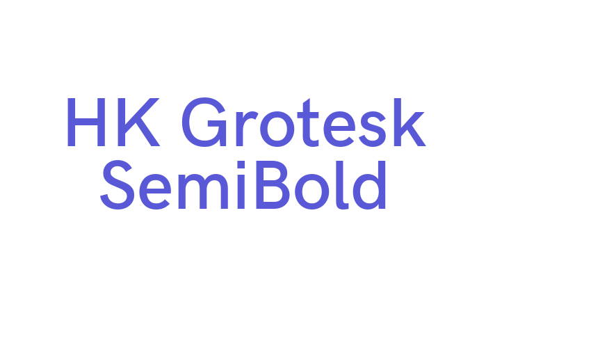 HK Grotesk SemiBold Font