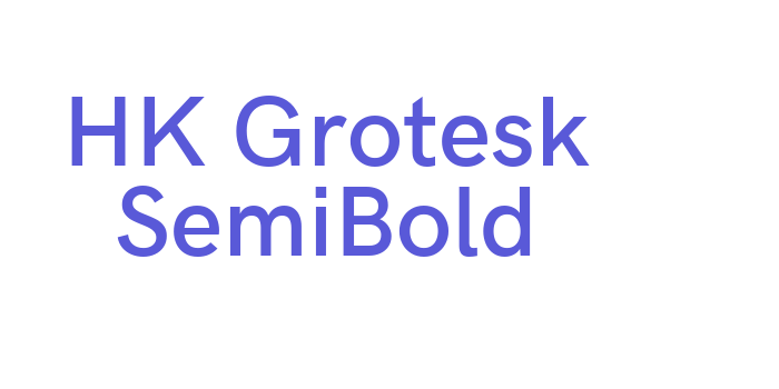 HK Grotesk SemiBold Font Download