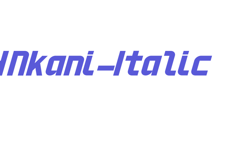 HNkani-Italic Font