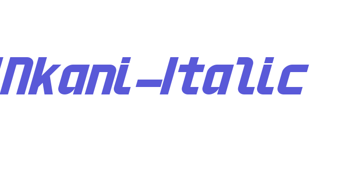 HNkani-Italic Font Download