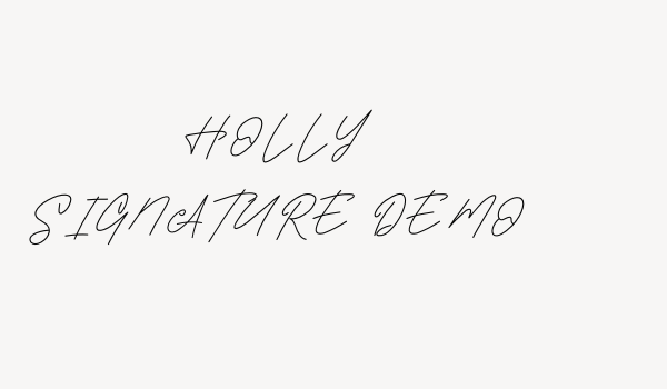 HOLLY SIGNATURE DEMO Font