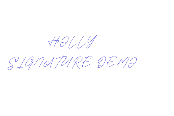 HOLLY SIGNATURE DEMO Font