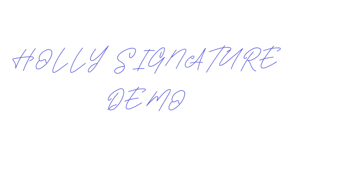 HOLLY SIGNATURE DEMO Font Download