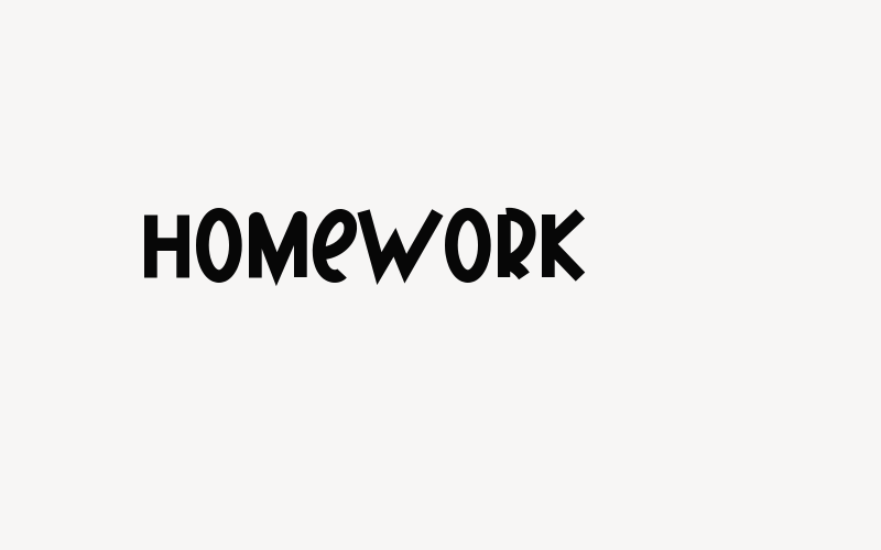 HOMEWORK Font