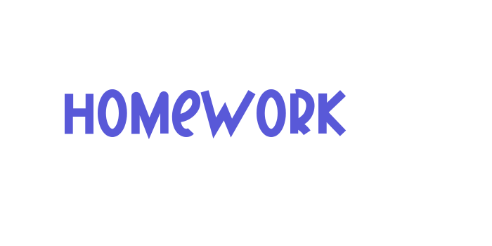 HOMEWORK Font Download