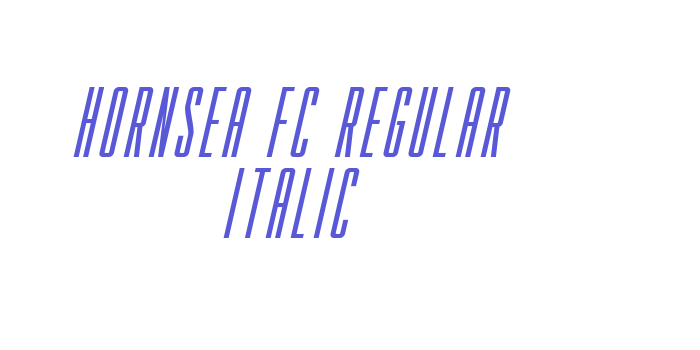 HORNSEA FC REGULAR ITALIC Font Download