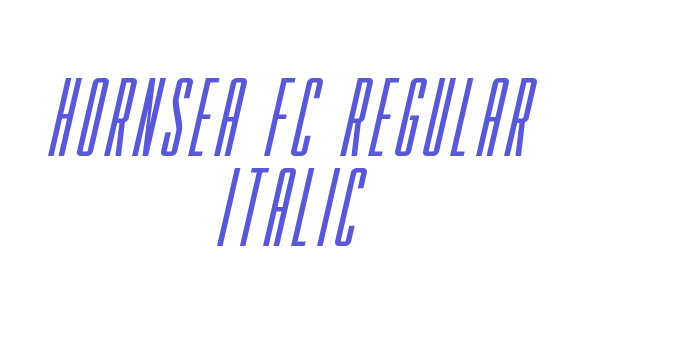 HORNSEA FC REGULAR ITALIC Font