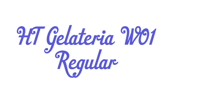 HT Gelateria W01 Regular Font Download