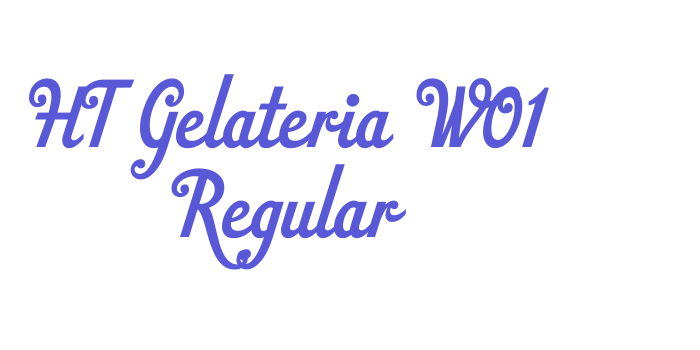 HT Gelateria W01 Regular Font