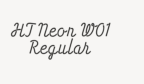 HT Neon W01 Regular Font