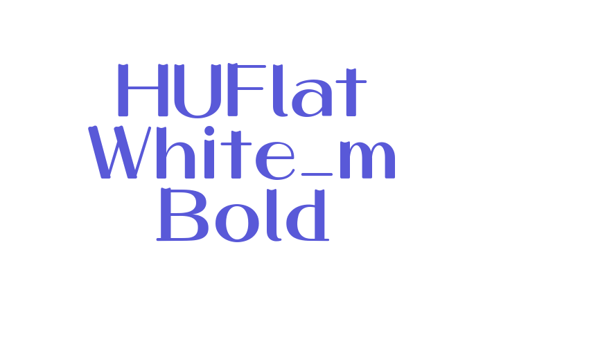 HUFlat White_m Bold Font Download