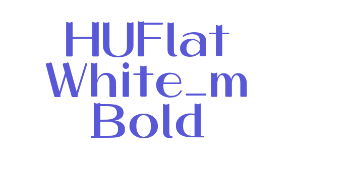 HUFlat White_m Bold Font Download