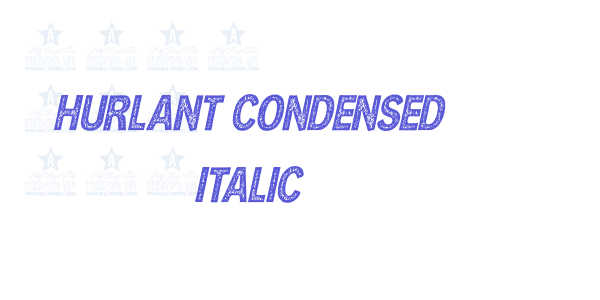 HURLANT CONDENSED ITALIC font free