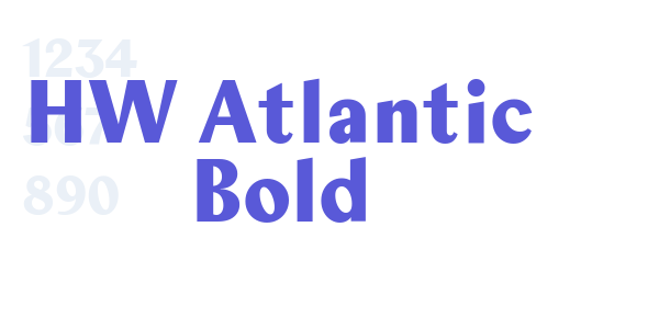 HW Atlantic Bold font free