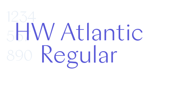 HW Atlantic Regular font free