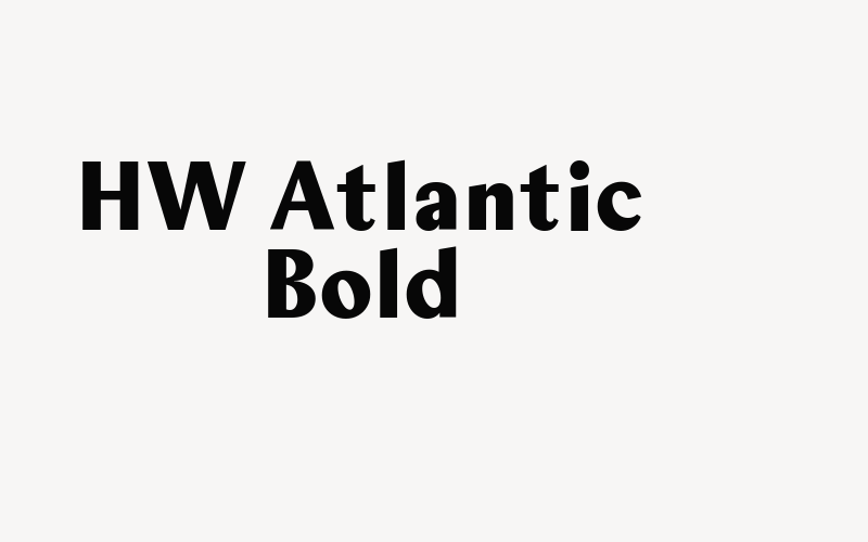 HW Atlantic Bold Font