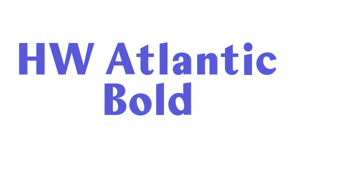 HW Atlantic Bold Font Download