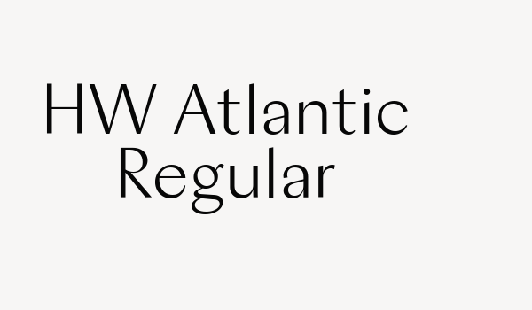 HW Atlantic Regular Font