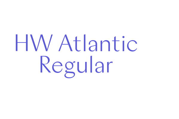 HW Atlantic Regular Font