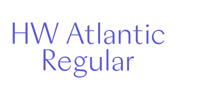 HW Atlantic Regular Font