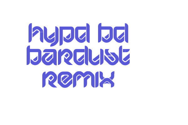 HYPD BD Bardust Remix Font