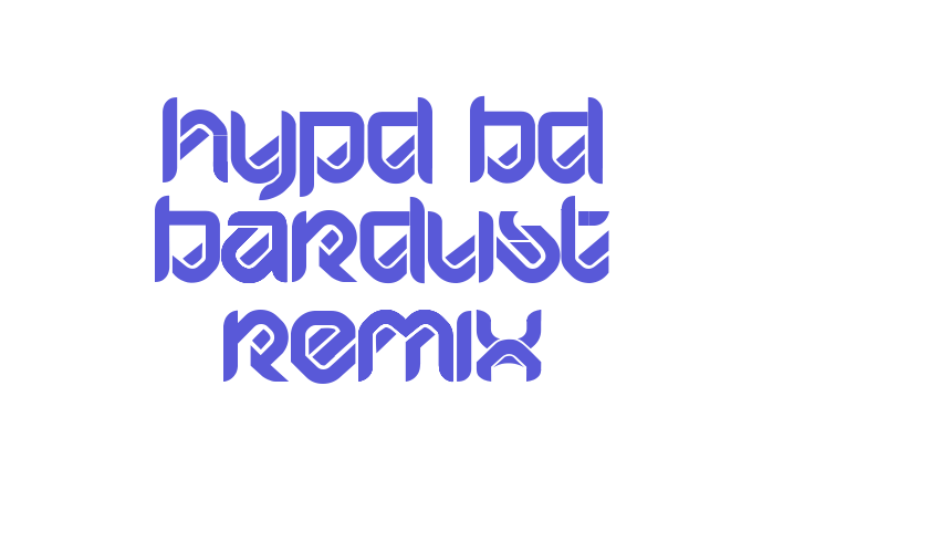 HYPD BD Bardust Remix Font