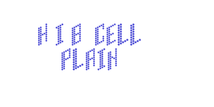 H I B  Cell Plain Font Download