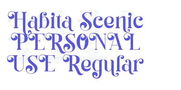 Habita Scenic PERSONAL USE Regular font free