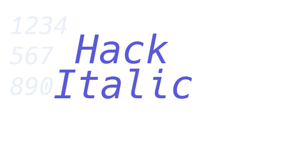 Hack Italic font free