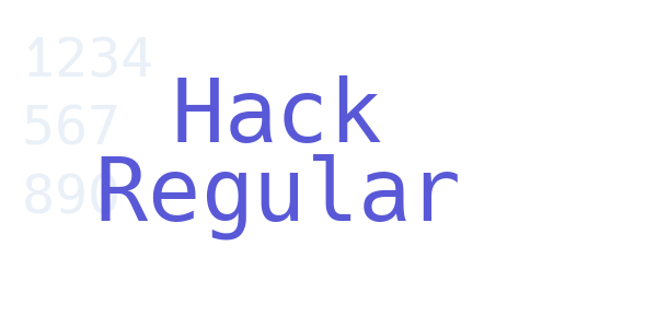 Hack Regular font free