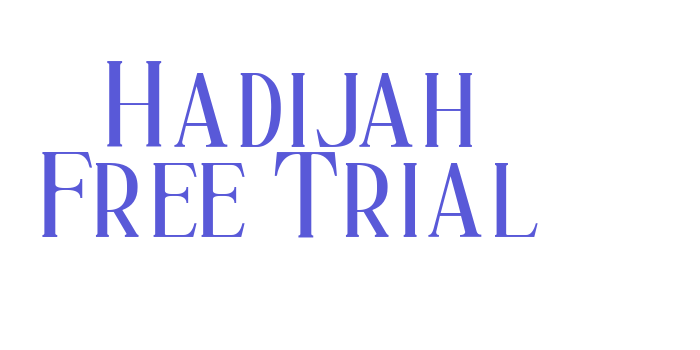 Hadijah Free Trial Font