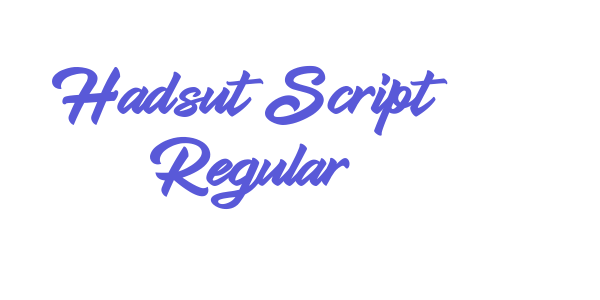 Hadsut Script Regular font free