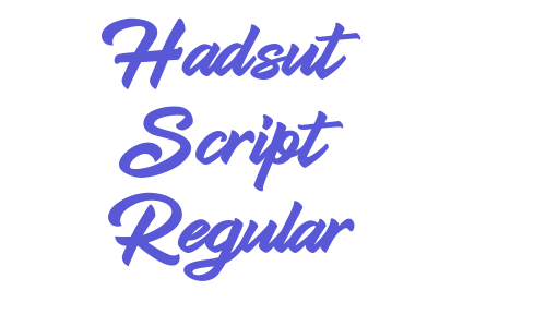 Hadsut Script Regular Font