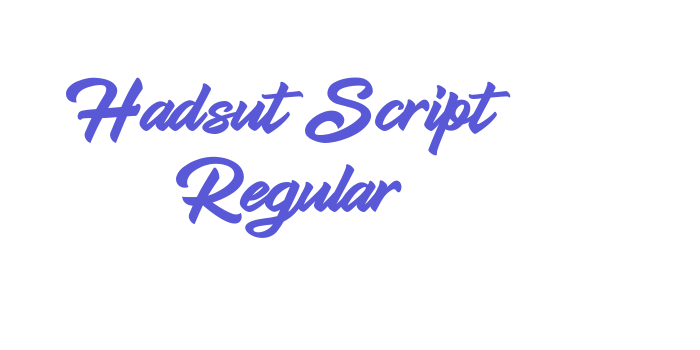 Hadsut Script Regular Font Download