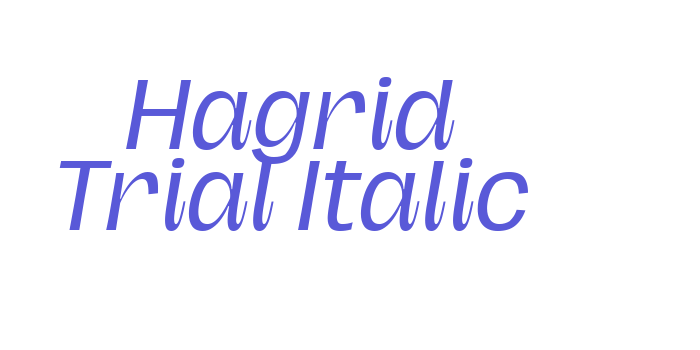 Hagrid Trial Italic Font Download