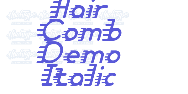 Hair Comb Demo Italic font free