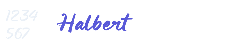 Halbert-related font