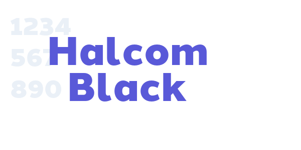 Halcom Black font free