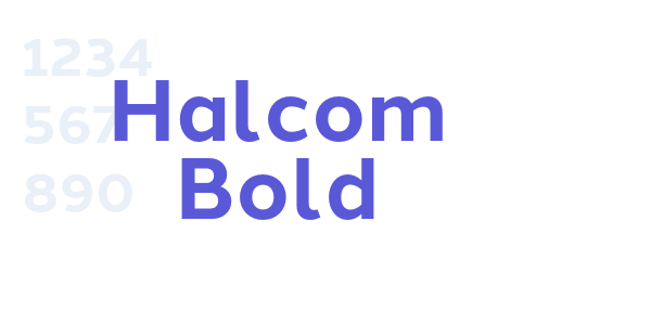 Halcom Bold font