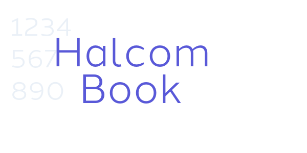 Halcom Book font free