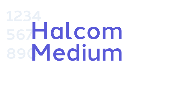 Halcom Medium font