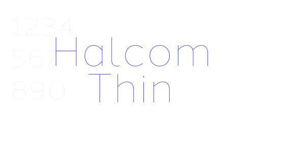 Halcom Thin font