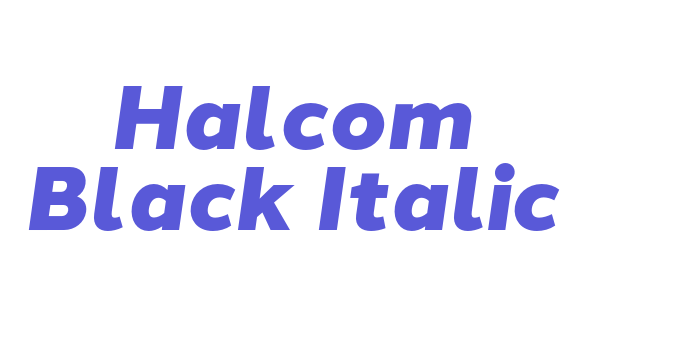 Halcom Black Italic Font Download