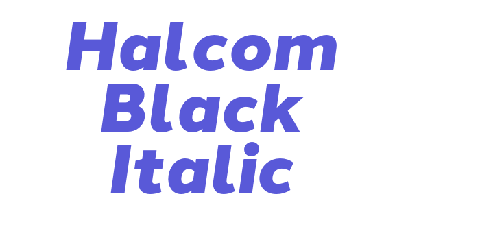 Halcom Black Italic Font